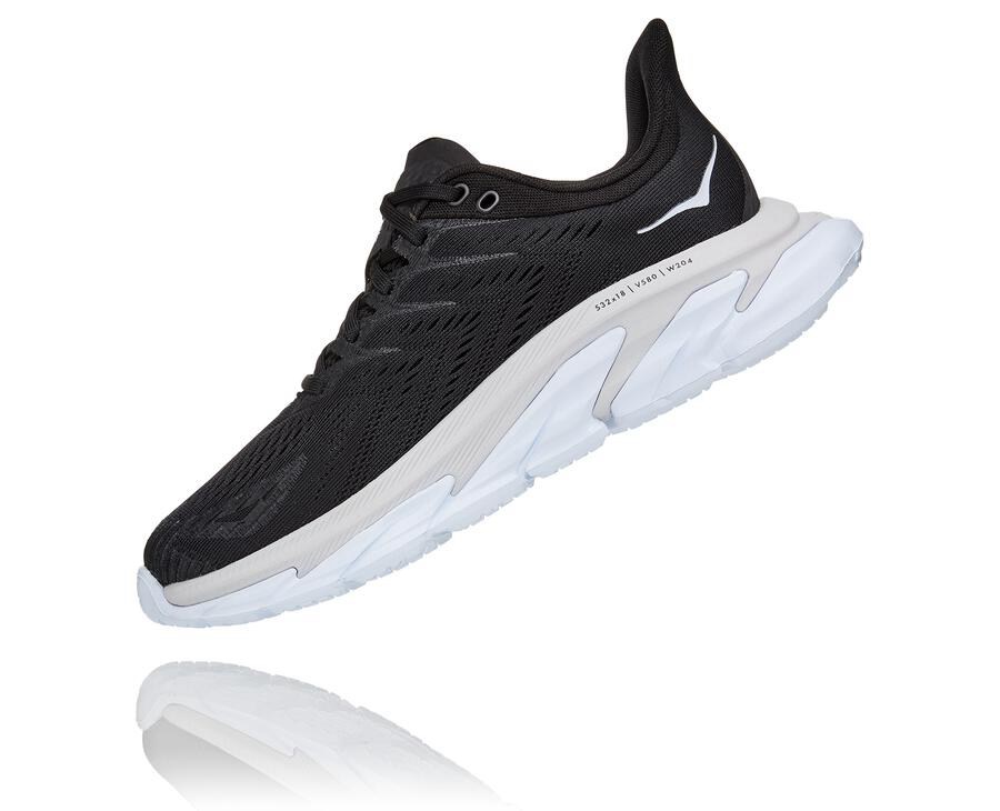 Zapatillas Running Hoka One One Mujer - Clifton Edge - Negras/Blancas - HXU026179